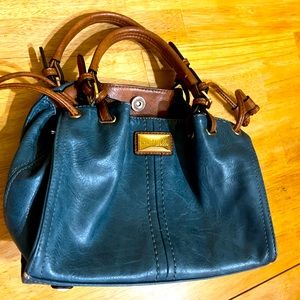 Simply Noelle blue and brown tote bag